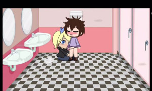 Gacha Fun In The Bathroom