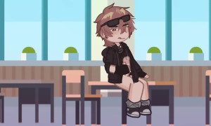 Hot Gachatuber Jerking Off in School