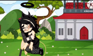 Fucking a demon girl in her front yard